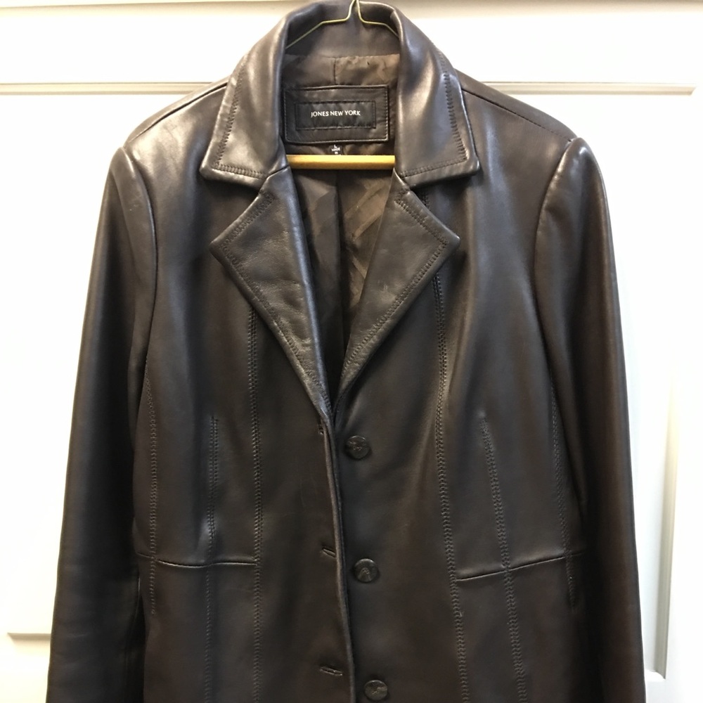 Brown leather jacket Size L